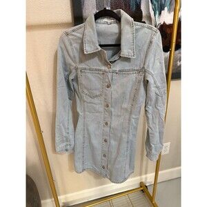 Emory Park Denim Mini Dress M fits like a Small